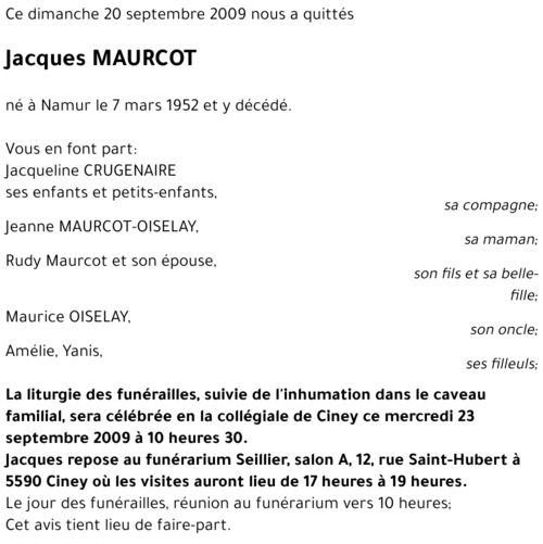 Jacques MAURCOT