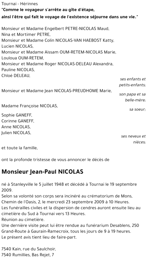 Jean-Paul NICOLAS