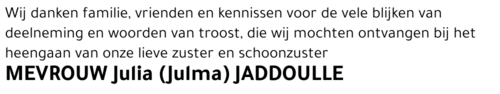 Julia (Julma) Jaddoulle