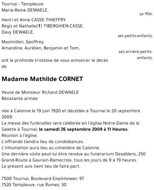 Mathilde CORNET