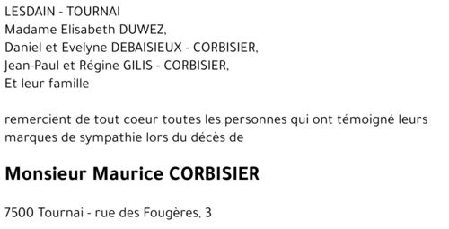 Maurice CORBISIER