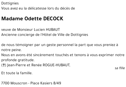 Odette DECOCK