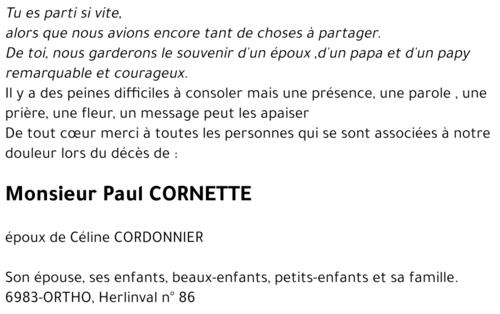 Paul CORNETTE