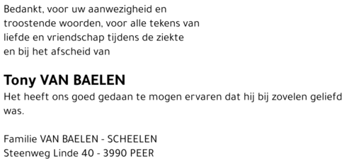 Tony Van Baelen