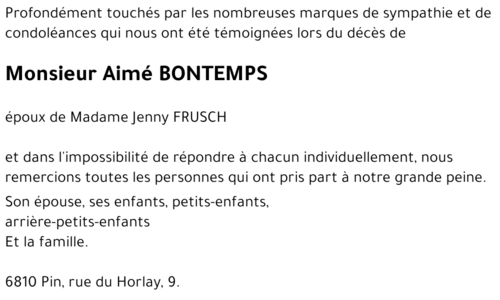 Aimé BONTEMPS