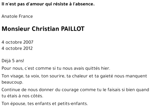 Christian PAILLOT