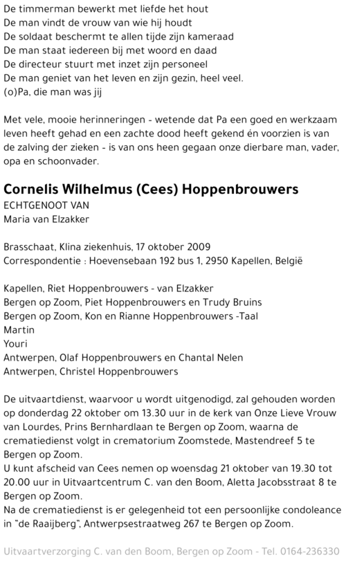 Cornelis Wilhelmus Hoppenbrouwers