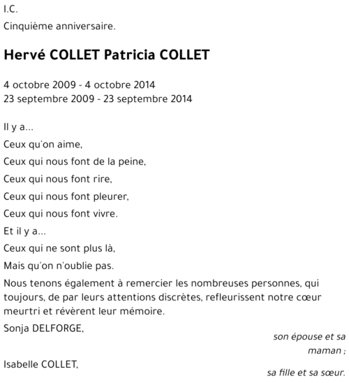 Hervé et Patricia COLLET