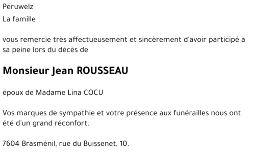 Jean ROUSSEAU