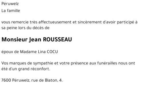 Jean ROUSSEAU