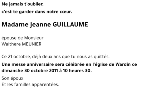 Jeanne GUILLAUME