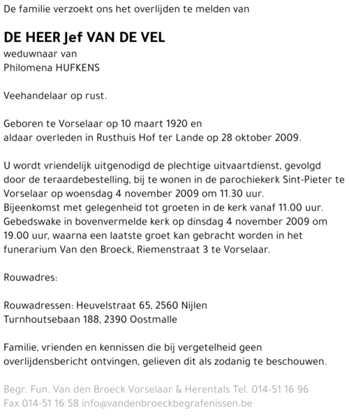 Jef Van de Vel
