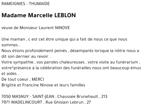Marcelle LEBLON