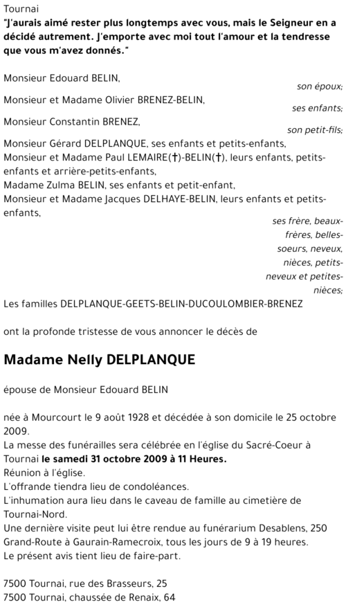 Nelly DELPLANQUE