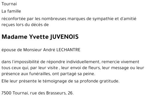 Yvette JUVENOIS