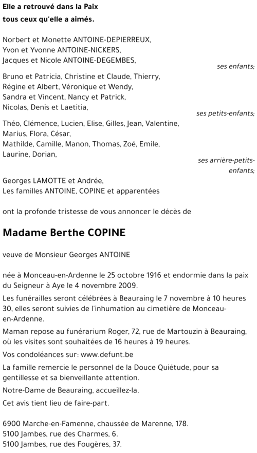 Berthe Copine