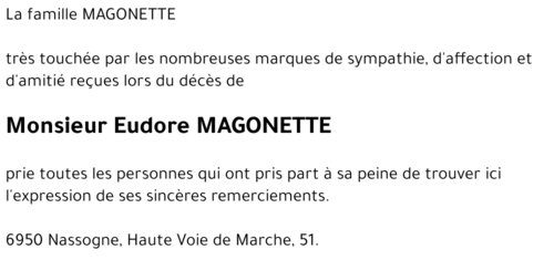 Eudore MAGONETTE