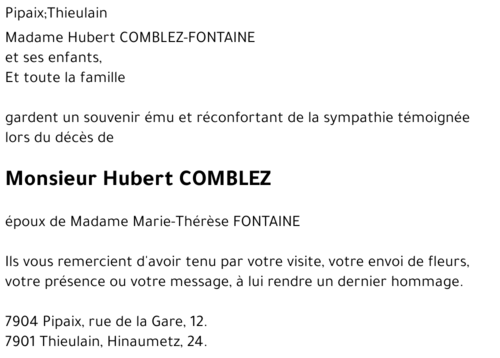 Hubert COMBLEZ
