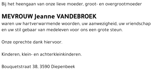 Jeanne VANDEBROEK