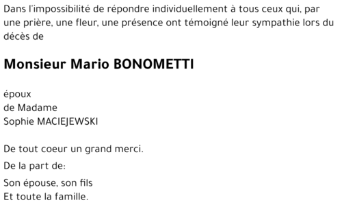 Mario BONOMETTI