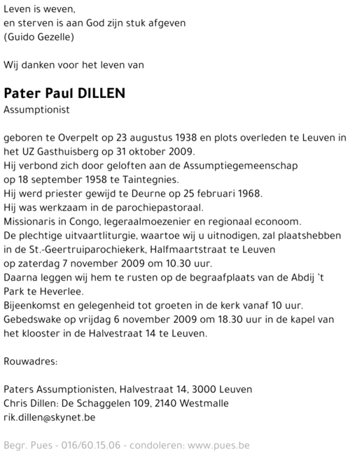 Pater Paul Dillen