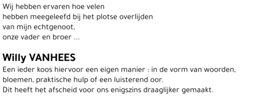 Willy VANHEES