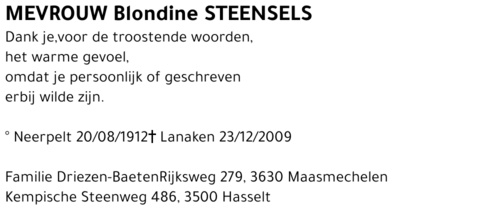 Blondine Steensels