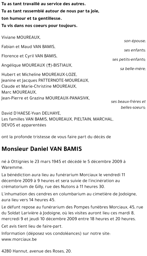 Daniel VAN BAMIS