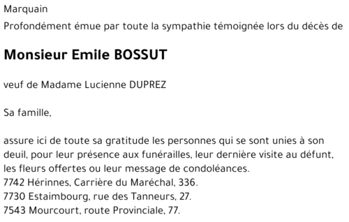 Emile BOSSUT