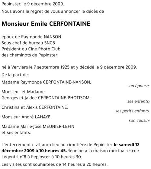 Emile CERFONTAINE
