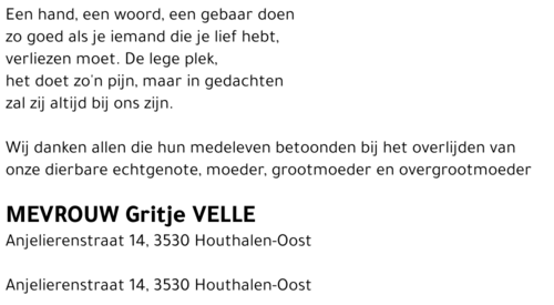 Gritje Velle