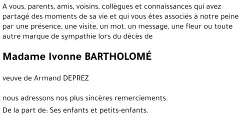 Ivonne BARTHOLOMÉ