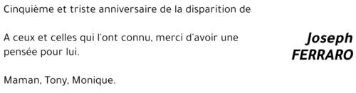 Joseph FERRARO