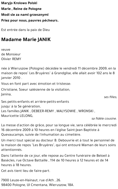 Marie JANIK