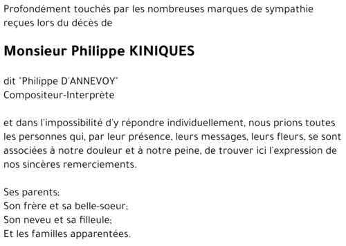 Philippe KINIQUES