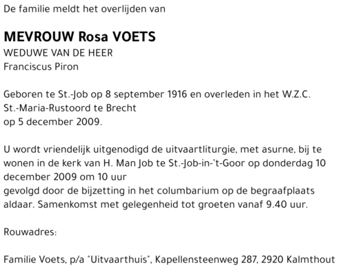 Rosa VOETS