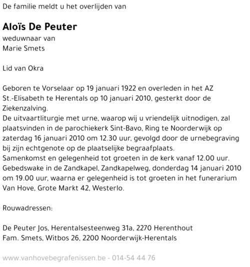 Aloïs De Peuter