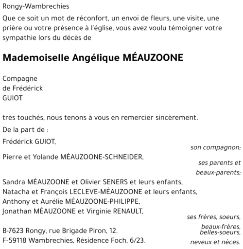 Angélique MEAUZOONE