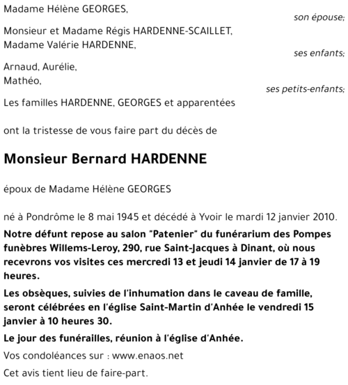 Bernard HARDENNE