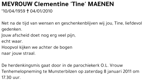 Clementine 'Tine' MAENEN