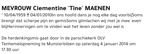 Clementine 'Tine' MAENEN