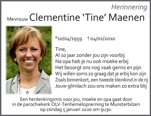 Clementine 'Tine' MAENEN