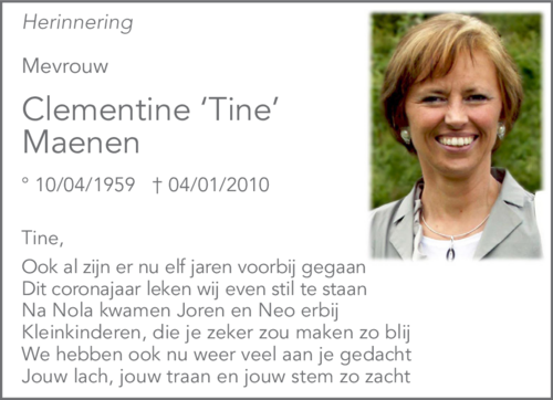 Clementine 'Tine' MAENEN