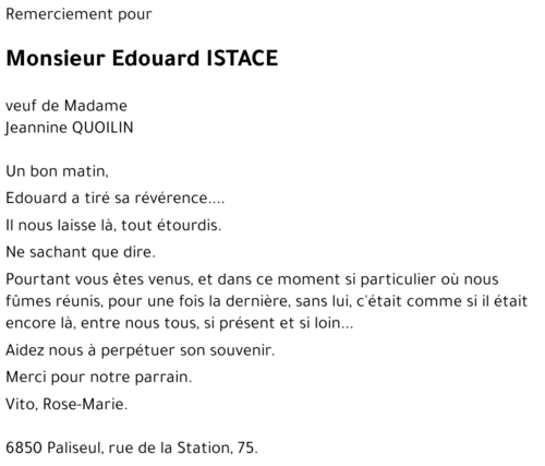 Edouard ISTACE