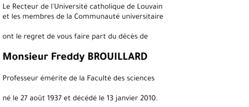 Freddy BROUILLARD