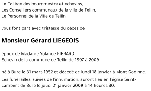 Gérard LIEGEOIS