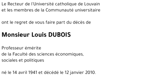 Louis DUBOIS