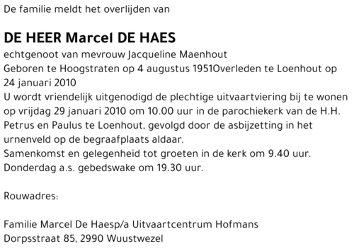 Marcel De Haes