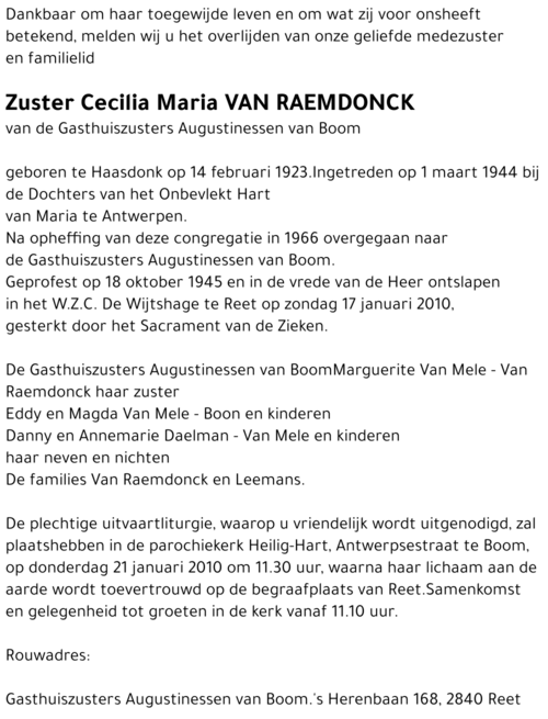 Maria Van Raemdonck