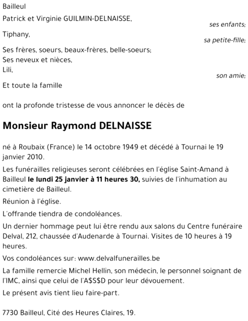 Raymond DELNAISSE